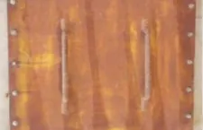 Painel · chapa flangeada — antes